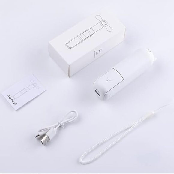 Green Portable Small Pocket Fan Rechargable - Picture 5 of 6